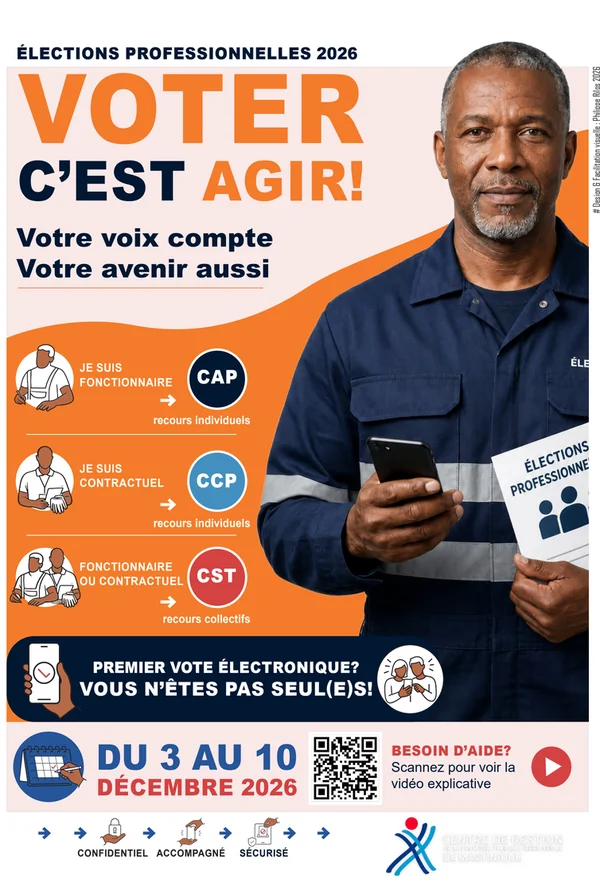 Affiche Voter c'est agir, version orange