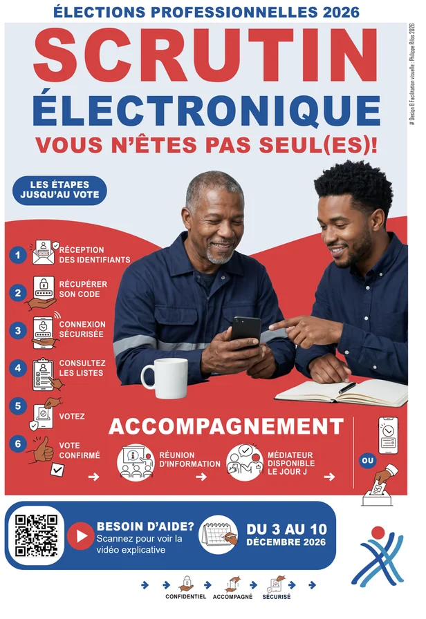 Affiche Scrutin électronique, version rouge