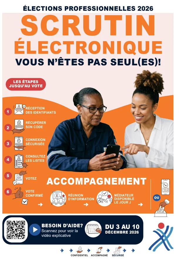 Affiche Scrutin électronique, version orange